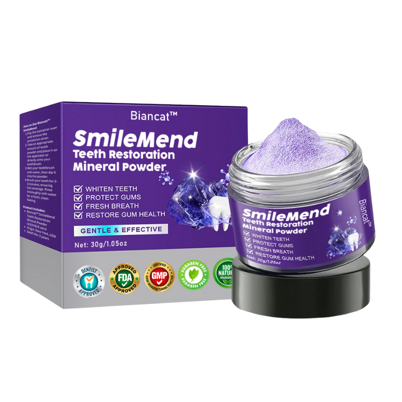Biancat® SmileMend Zahnrestaurations-Mineralpulver.