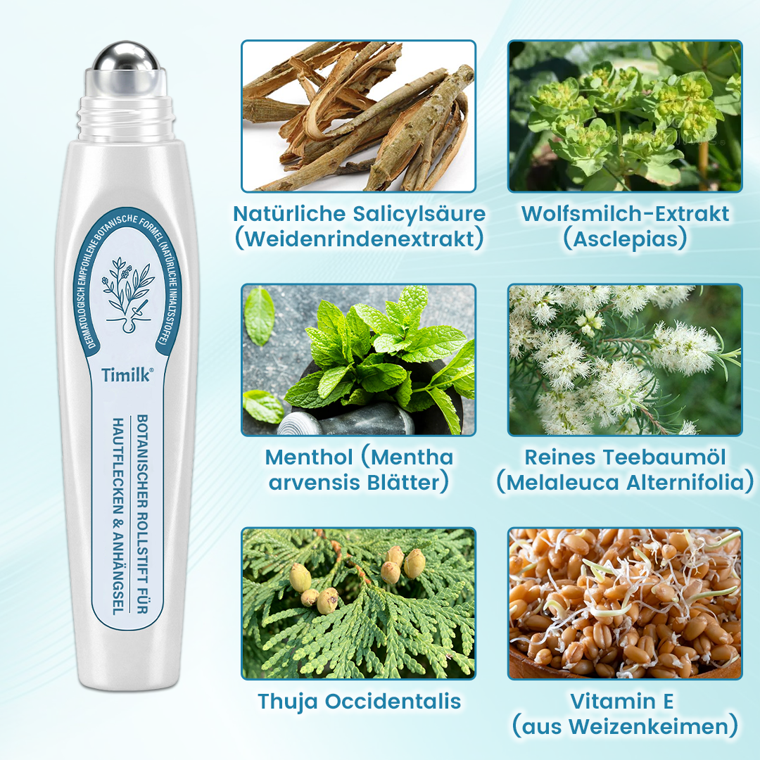 Timilk® Botanischer Rollstift für Hautflecken & Anhängsel.
