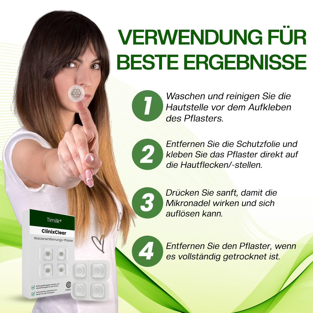 Timilk® ClinixClear Warzenentfernungs-Pflaster.