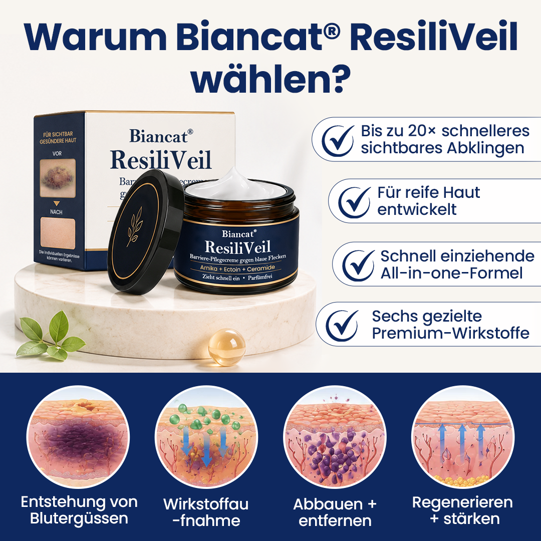 Biancat® ResiliVeil Barriere-Pflegecreme gegen blaue Flecken.