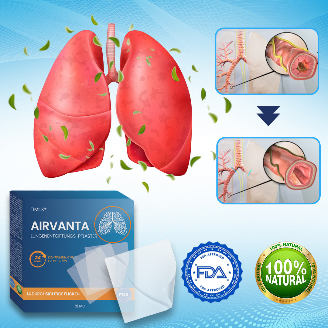 Timilk® AirVanta Lungenentgiftungs-Pflaster.