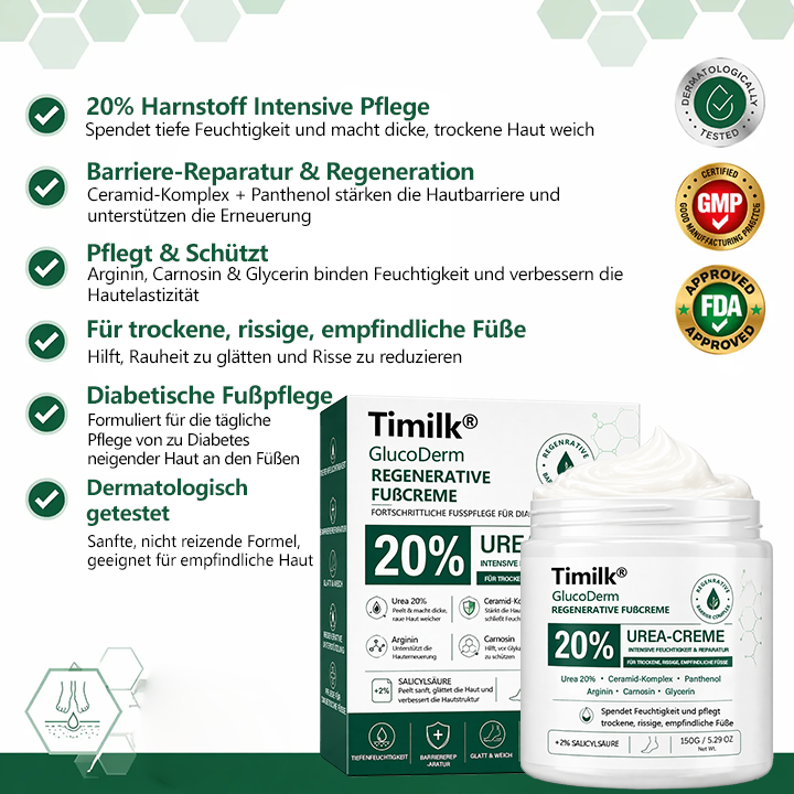 Timilk® GlucoDerm Regenerative Fußcreme