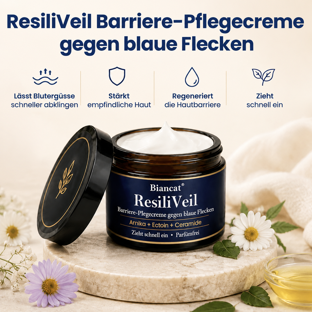 Biancat® ResiliVeil Barriere-Pflegecreme gegen blaue Flecken.
