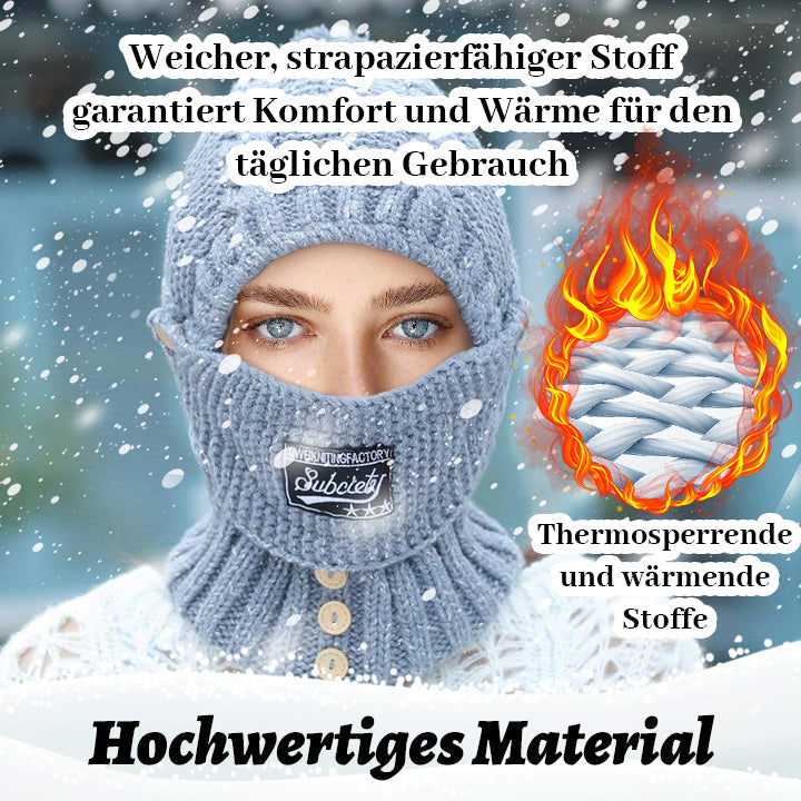 Biancat™ Winter Warme Mütze - 2 in 1 Maskenschal Gestrickter Hut (🔥Winter-Heißer Verkauf🔥)