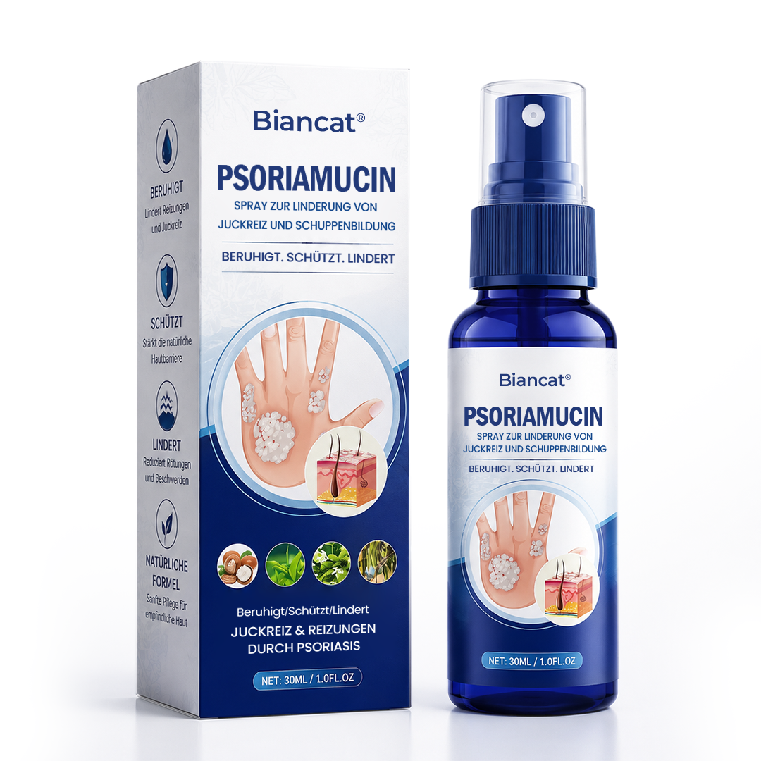 Biancat® PsoriaMucin Spray zur Linderung von Juckreiz und Schuppenbildung – ohne Reiben