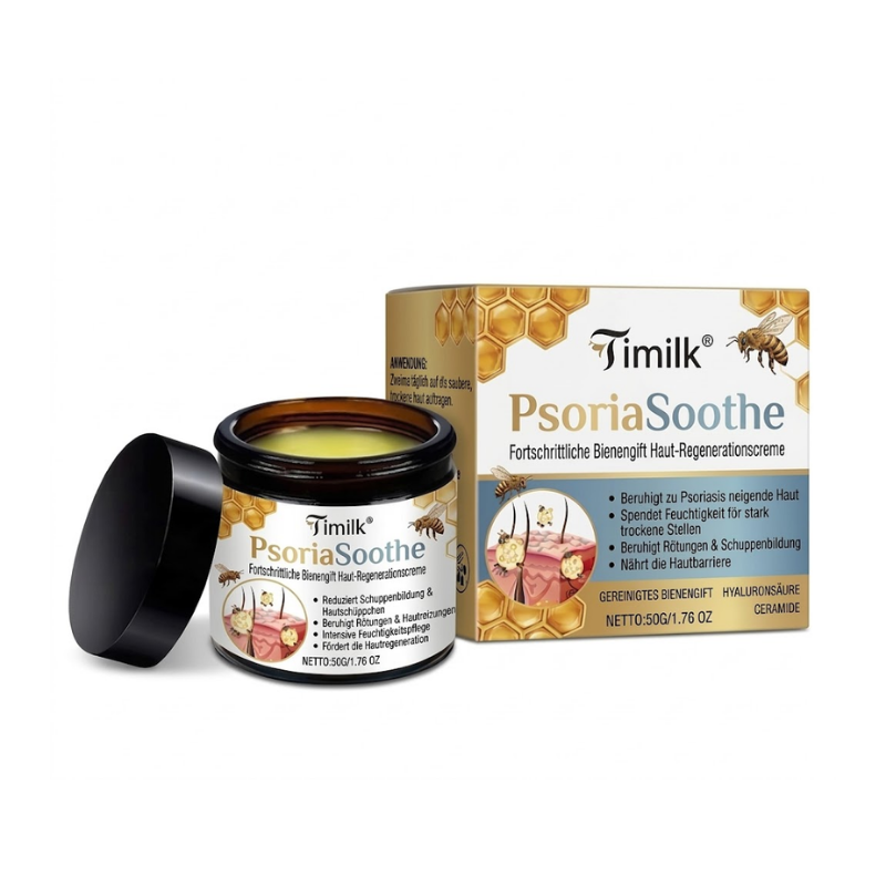 Timilk® PsoriaSoothe Fortschrittliche Bienengift Haut-Regenerationscreme.