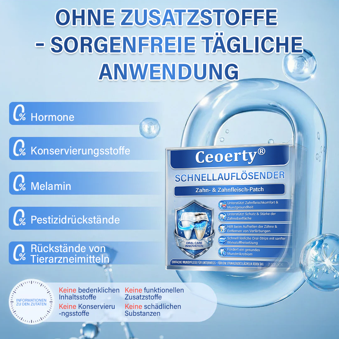 Dein Lächeln🦷Ceoerty® Zahn- und Zahnfleischpflege – schnell lösliches Mikronadel-Pflaster✨ (𝟓-𝐢𝐧-𝟏 💎 𝐙𝐚𝐡𝐧𝐬𝐜𝐡𝐦𝐞𝐥𝐳 & 𝐃𝐞𝐧𝐭𝐢𝐧 𝐖𝐢𝐞𝐝𝐞𝐫𝐚𝐮𝐟𝐛𝐚𝐮𝐞𝐧 • 𝐙𝐚𝐡𝐧𝐟𝐥𝐞𝐢𝐬𝐜𝐡 𝐒𝐭ä𝐫𝐤𝐞𝐧 • 𝐙𝐚𝐡𝐧𝐬𝐭𝐞𝐢𝐧 & 𝐌𝐮𝐧𝐝𝐠𝐞𝐫𝐮𝐜𝐡 𝐁𝐞𝐬𝐞𝐢𝐭𝐢𝐠𝐞𝐧 • 𝐙ä𝐡𝐧𝐞 𝐀𝐮𝐟𝐡𝐞𝐥𝐥𝐞𝐧 • 𝐙𝐚𝐡𝐧𝐞𝐦𝐩𝐟𝐢𝐧𝐝𝐥𝐢𝐜𝐡𝐤𝐞𝐢𝐭 𝐒𝐭𝐨𝐩𝐩𝐞𝐧)