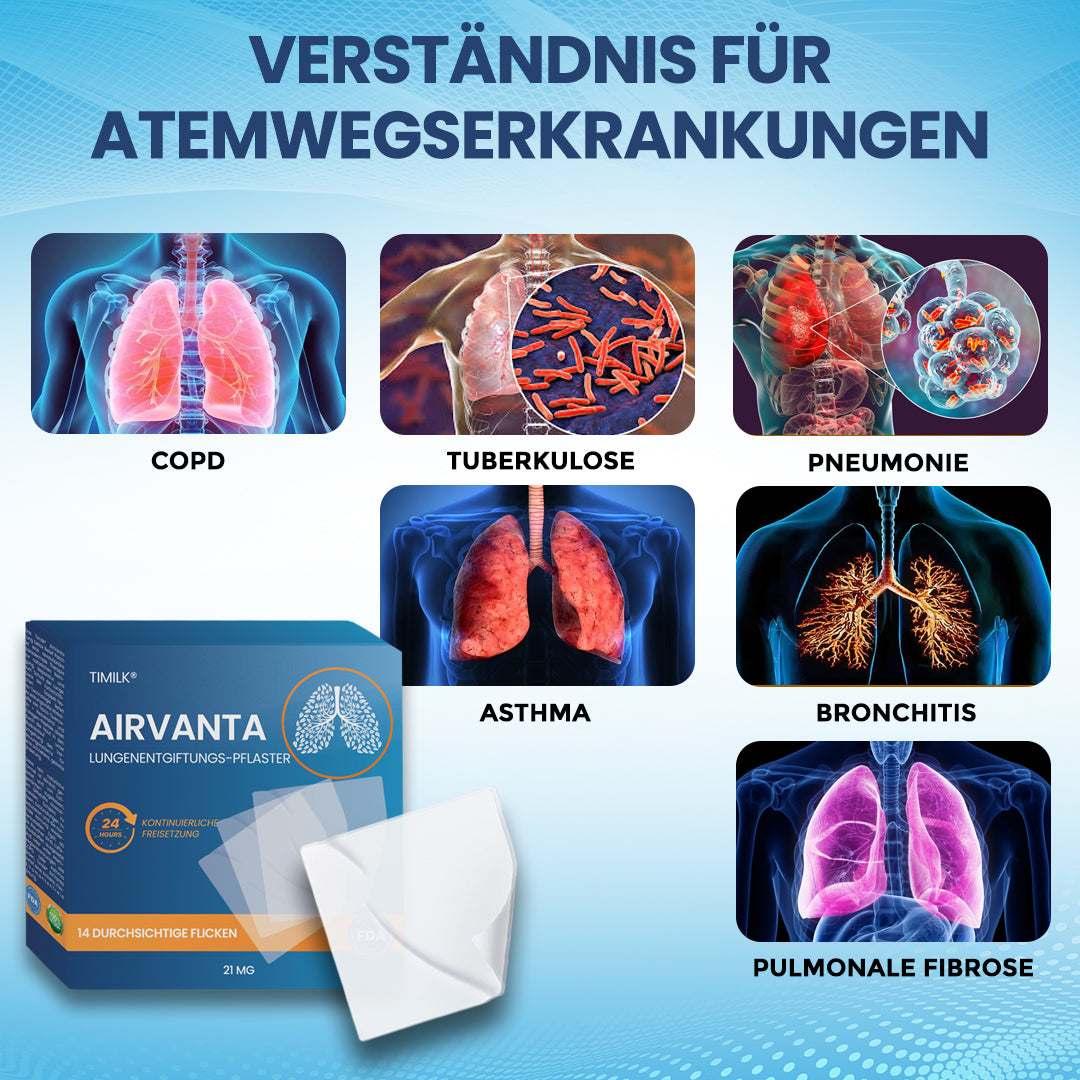 Timilk® AirVanta Lungenentgiftungs-Pflaster.