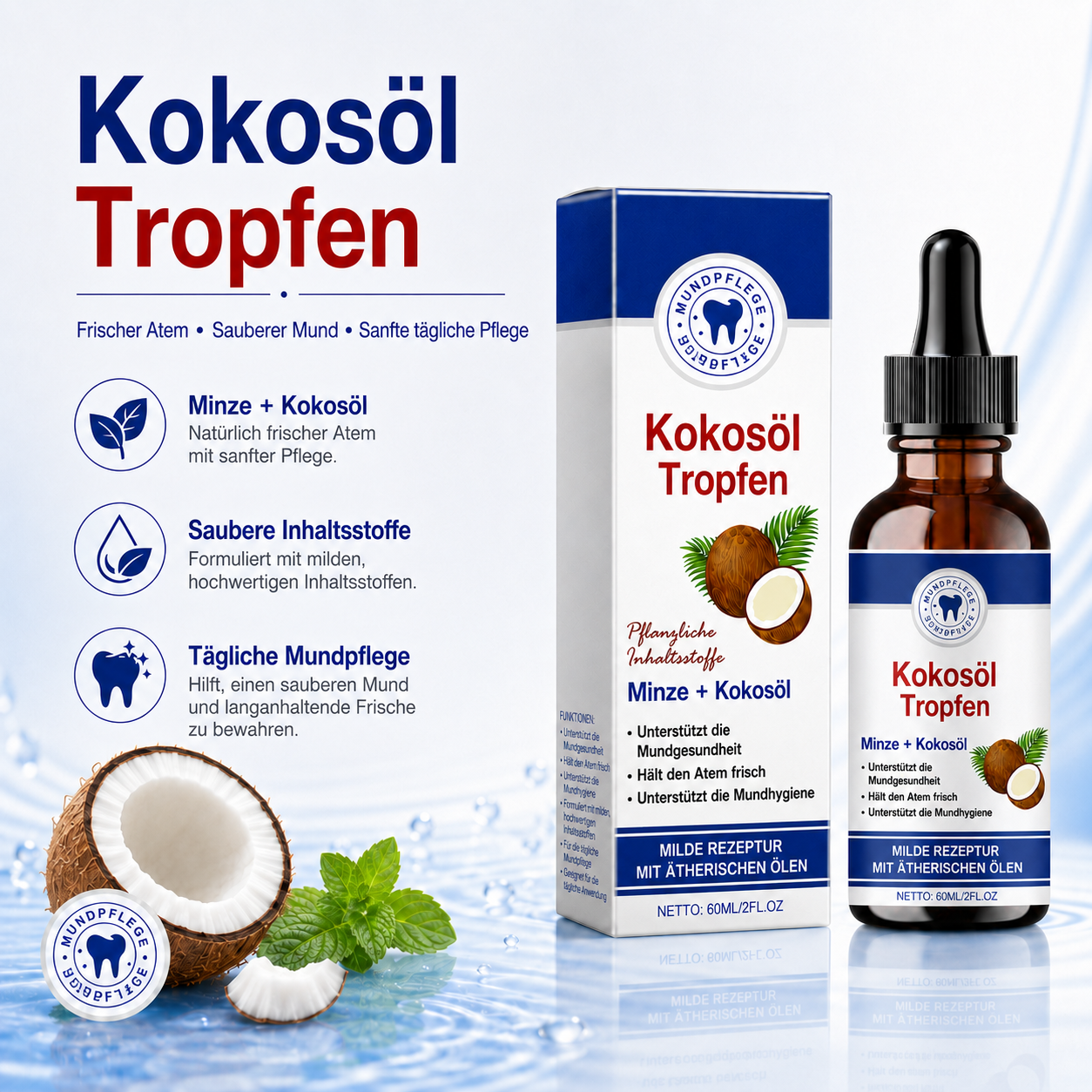 Kokosöl Tropfen